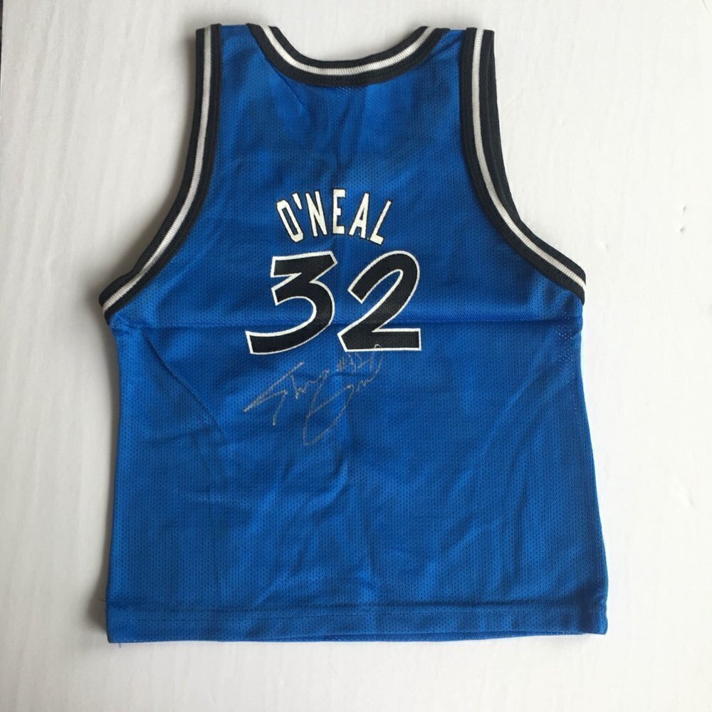 Kid Vintage **Signed by Shaq Shaquille O'neal** Orlando Magic Basketball Jersey - Picture 3 of 14